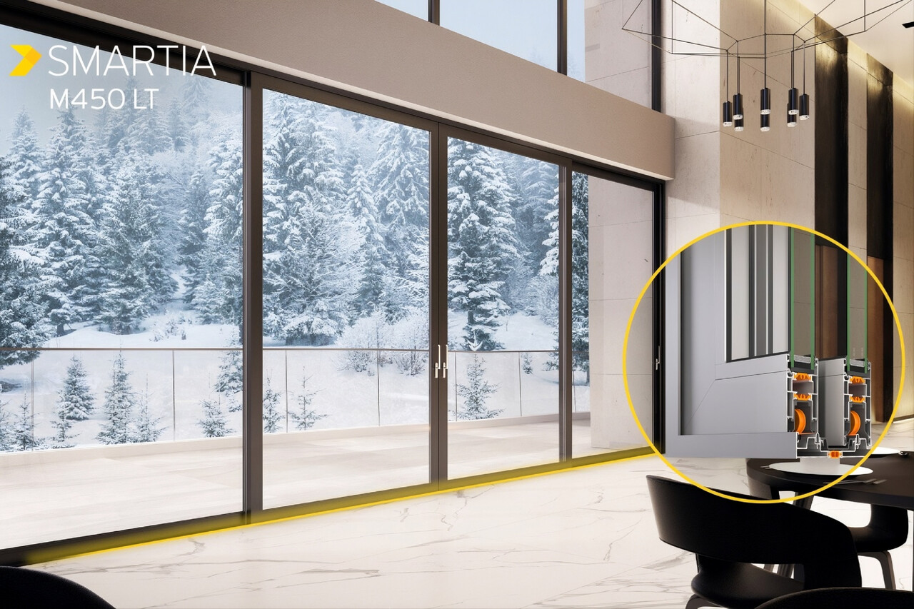 Alumil Adds Low-Track Option to Its SMARTIA M450 Sliding System
