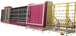 VGPL 2000 6-V1 — Automatic Washing Line with Hydraulic Panel Press and structural insulated glass unit assembly function